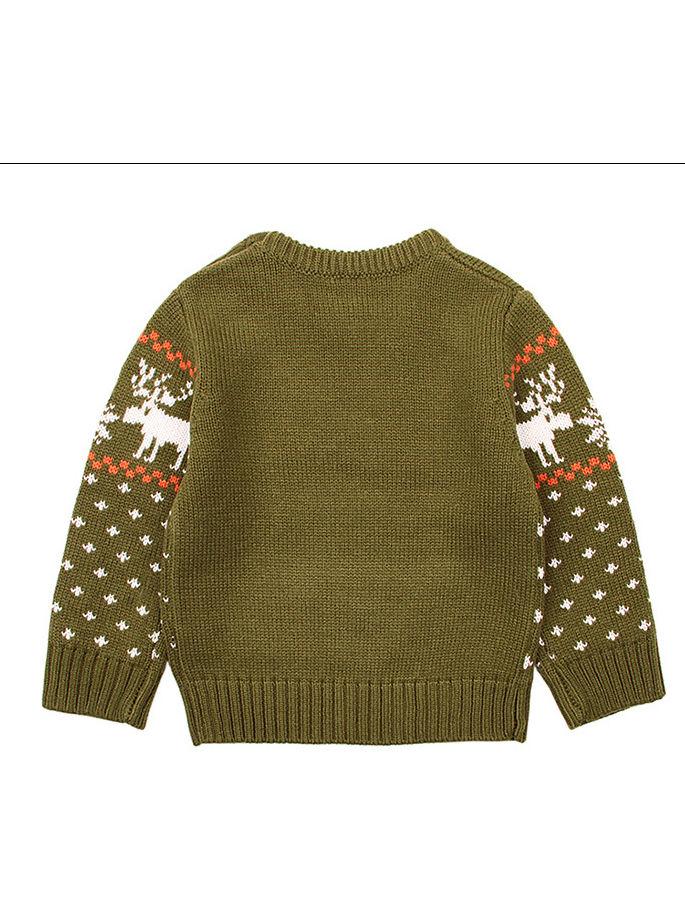 Christmas Elk Snowflake Jumper Knitting Sweater Baby Boy Crochet Sweatshirt - dianjiang-