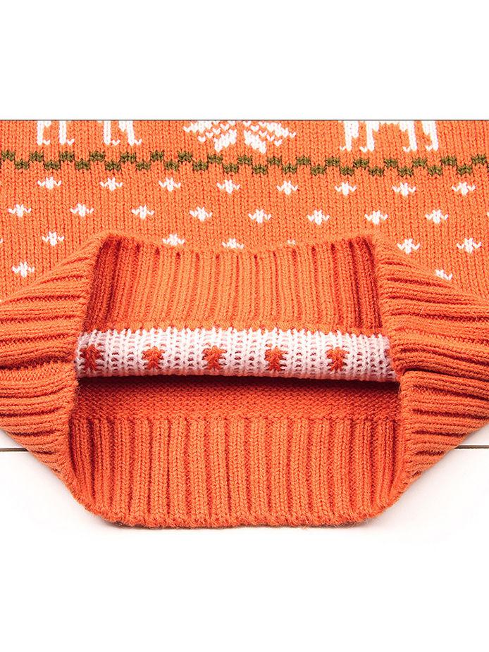 Christmas Elk Snowflake Jumper Knitting Sweater Baby Boy Crochet Sweatshirt - dianjiang-