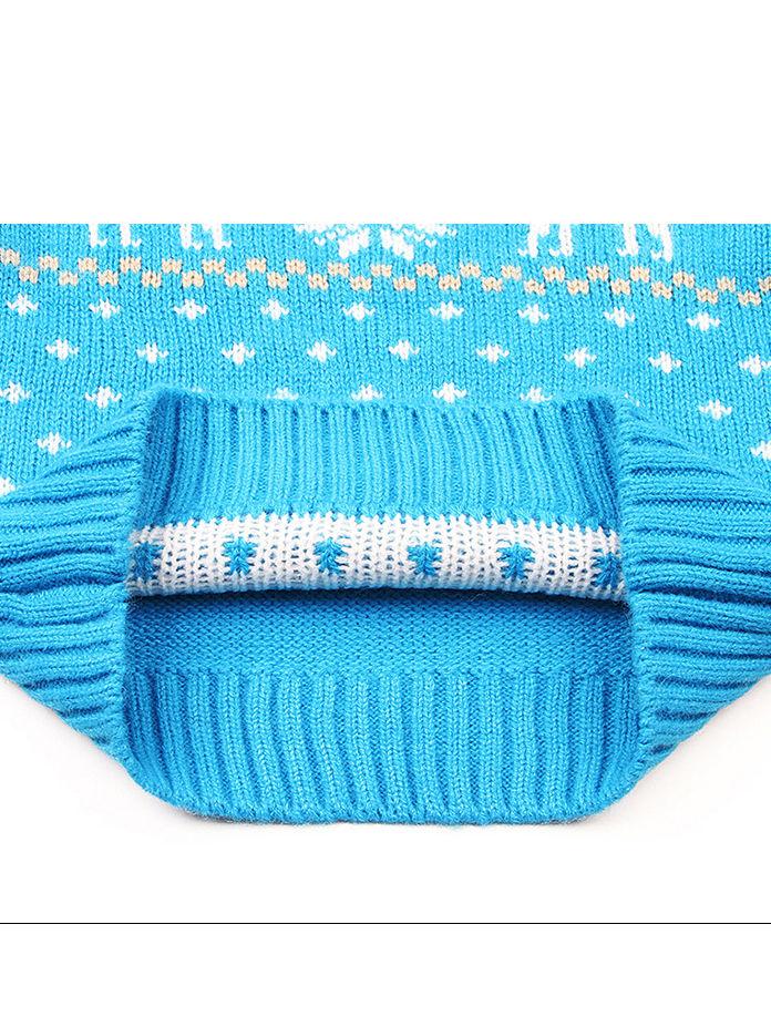 Christmas Elk Snowflake Jumper Knitting Sweater Baby Boy Crochet Sweatshirt - dianjiang-