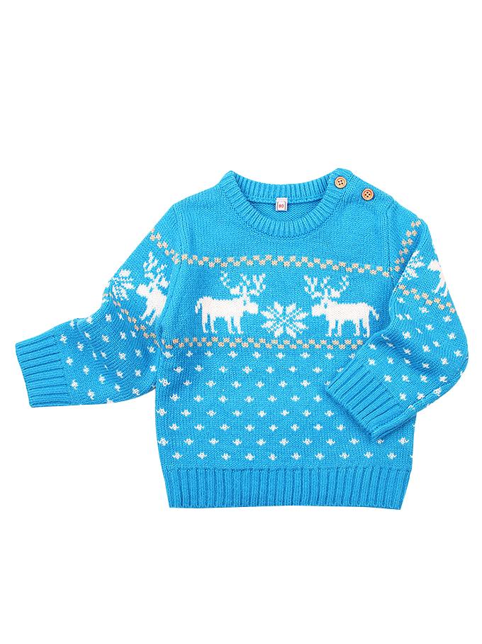 Christmas Elk Snowflake Jumper Knitting Sweater Baby Boy Crochet Sweatshirt - dianjiang-