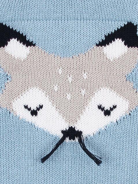 Cute Cartoon Fox Crochet Knitted Cotton Bodysuit - dianjiang-