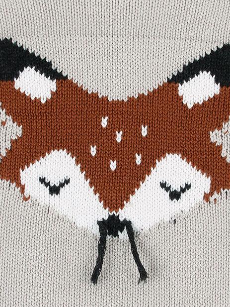 Cute Cartoon Fox Crochet Knitted Cotton Bodysuit - dianjiang-