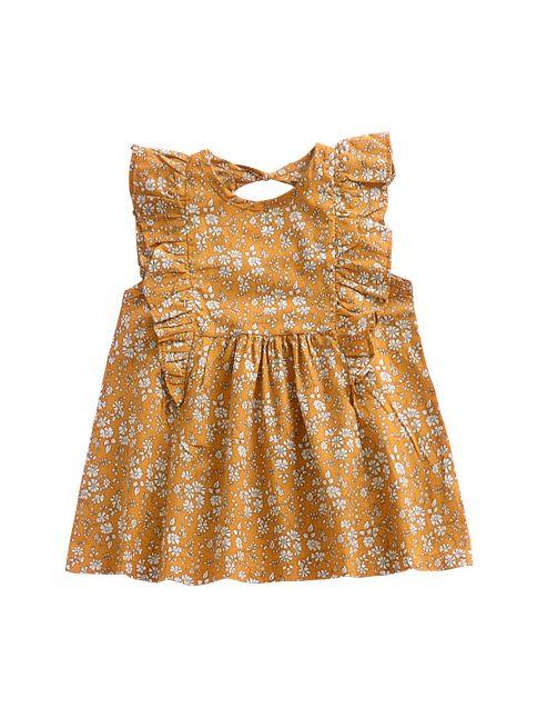 Vintage Floral Flutter Sleeve Summer NEW Dress for Baby Toddler Girls - dianjiang-