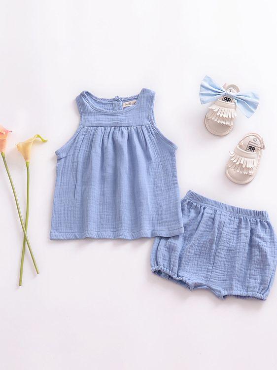 5 Colors Baby Toddler Girl Solid Color Vest Tops Kids Summer Clothes - dianjiang-