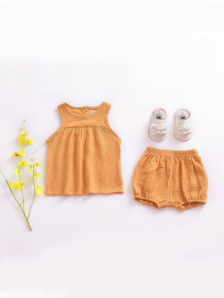 5 Colors Baby Toddler Girl Solid Color Vest Tops Kids Summer Clothes - dianjiang-