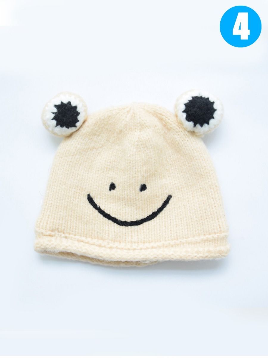 Frog Knit Beanie Hat for Winter Infant Boys Girls - dianjiang-