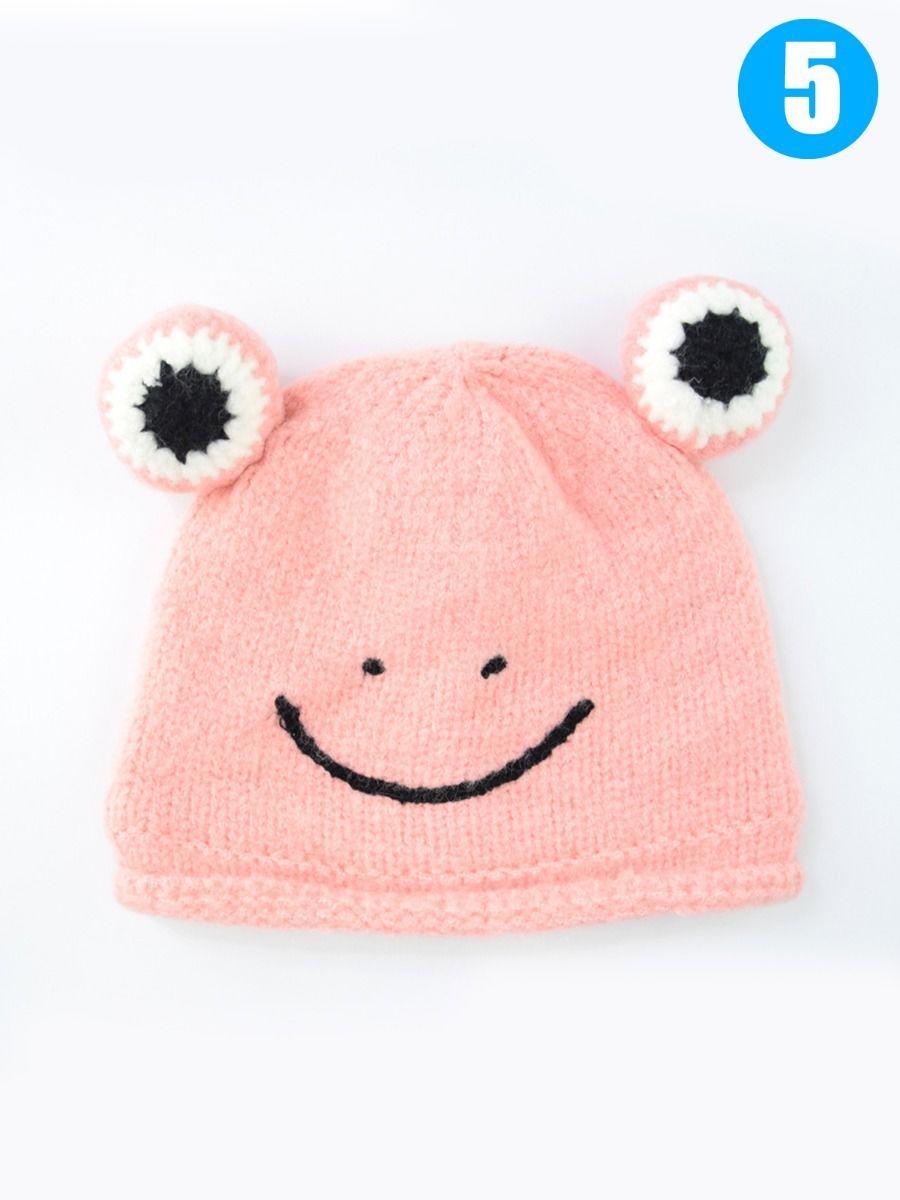 Frog Knit Beanie Hat for Winter Infant Boys Girls - dianjiang-