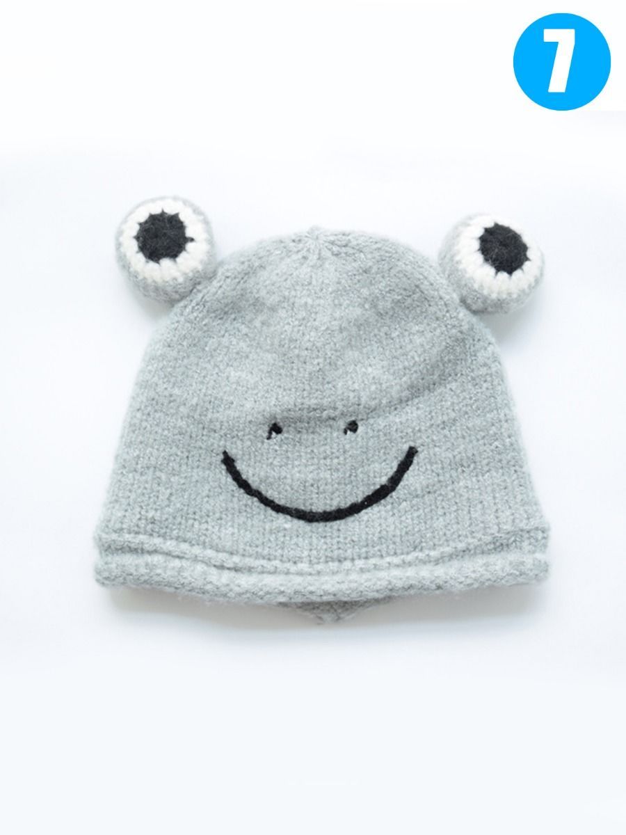 Frog Knit Beanie Hat for Winter Infant Boys Girls - dianjiang-