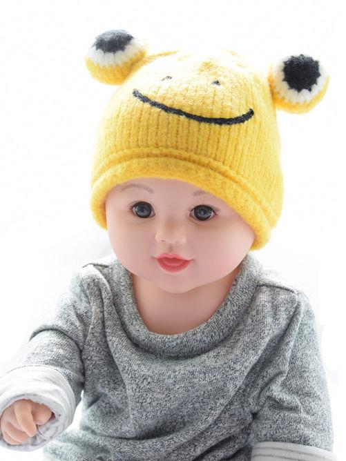 Frog Knit Beanie Hat for Winter Infant Boys Girls - dianjiang-