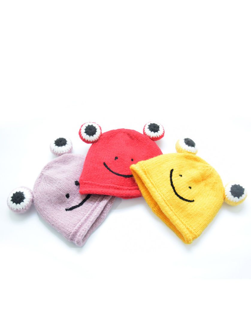 Frog Knit Beanie Hat for Winter Infant Boys Girls - dianjiang-