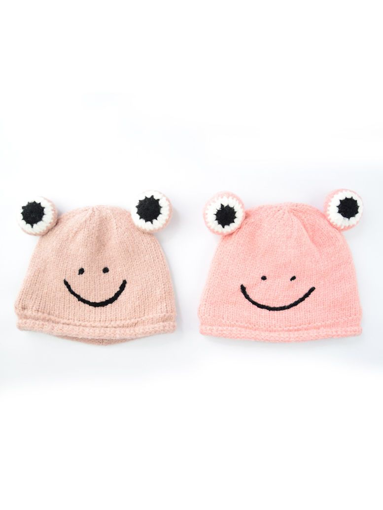 Frog Knit Beanie Hat for Winter Infant Boys Girls - dianjiang-