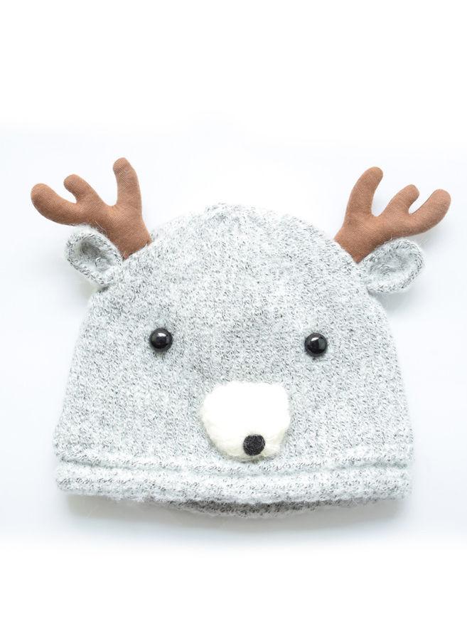 Reindeer Christmas Knitted Beanie Hat for Baby Boys Girls - dianjiang-