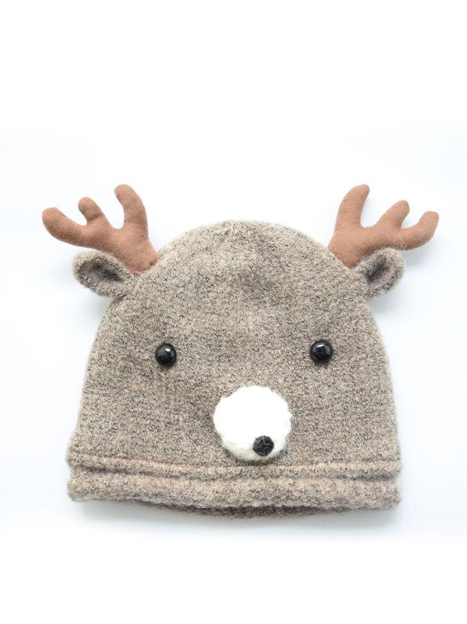 Reindeer Christmas Knitted Beanie Hat for Baby Boys Girls - dianjiang-