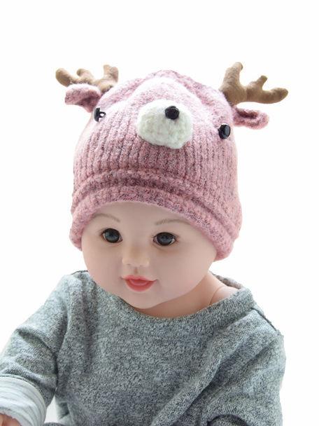 Reindeer Christmas Knitted Beanie Hat for Baby Boys Girls - dianjiang-