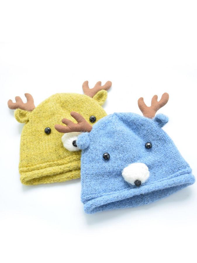 Reindeer Christmas Knitted Beanie Hat for Baby Boys Girls - dianjiang-