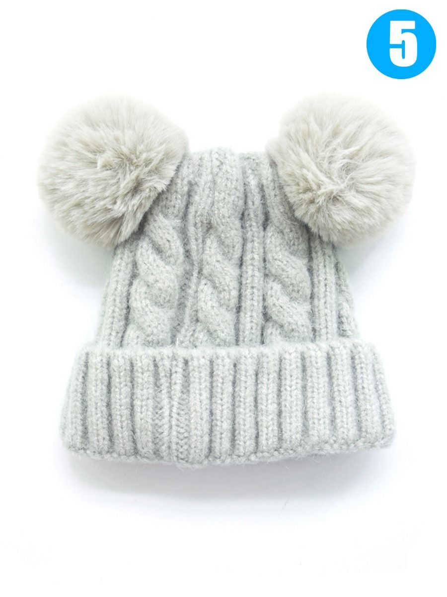 Winter Cable Knit Beanie with Double Pom - dianjiang-