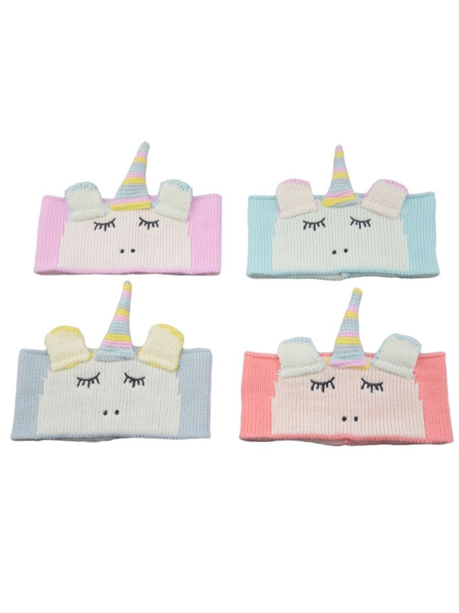 Adorable Cartoon Unicorn Knitted Headband Earflap - dianjiang-