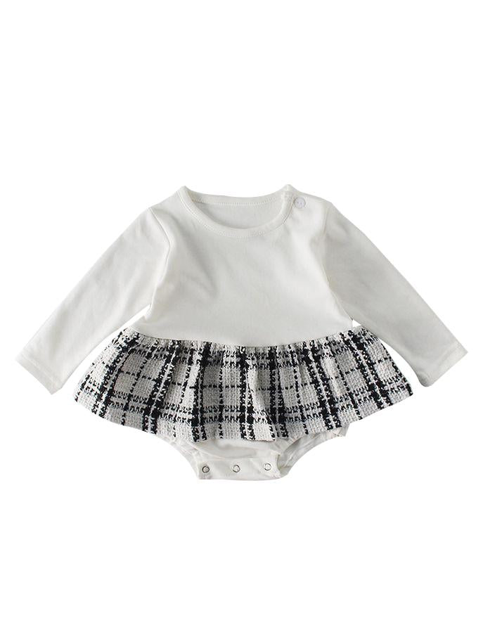 Spanish Style Baby Clothes Cotton Romper Dress+Checked Blouse Top - dianjiang-