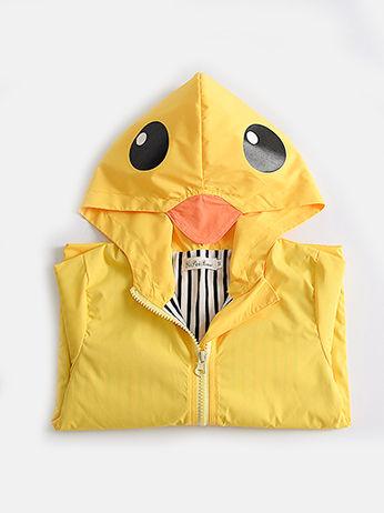 Fashion Duck Style Clothes Wind Rain Jacket Zip Light Hooded Coat For Baby Little Boys Girls Kids - dianjiang-