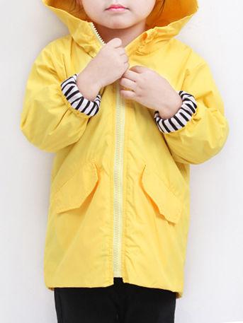 Fashion Duck Style Clothes Wind Rain Jacket Zip Light Hooded Coat For Baby Little Boys Girls Kids - dianjiang-