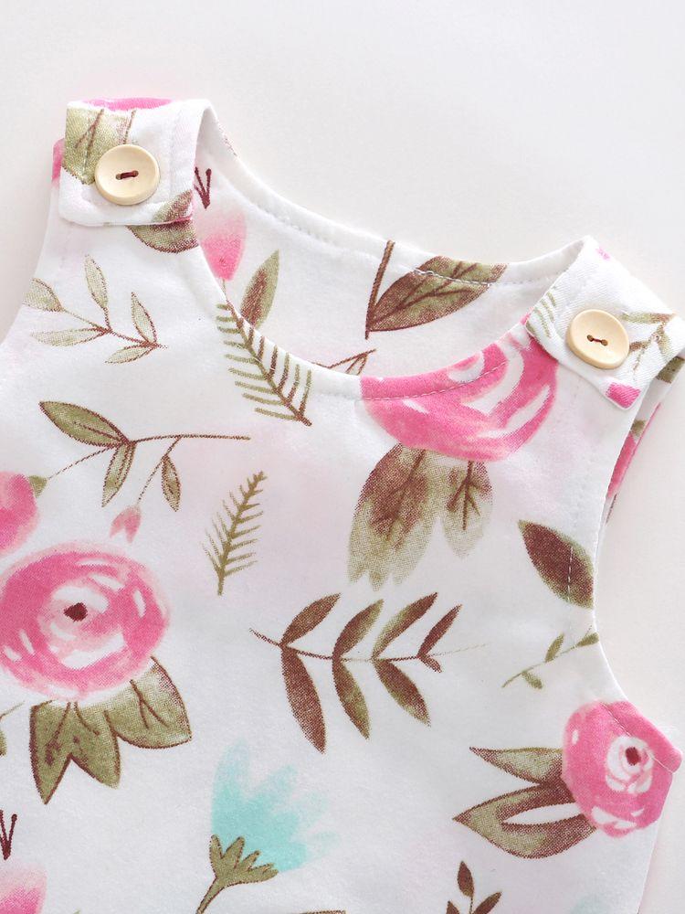 Flower Sleeveless Baby Girl Summer  Jumpsuit - dianjiang-