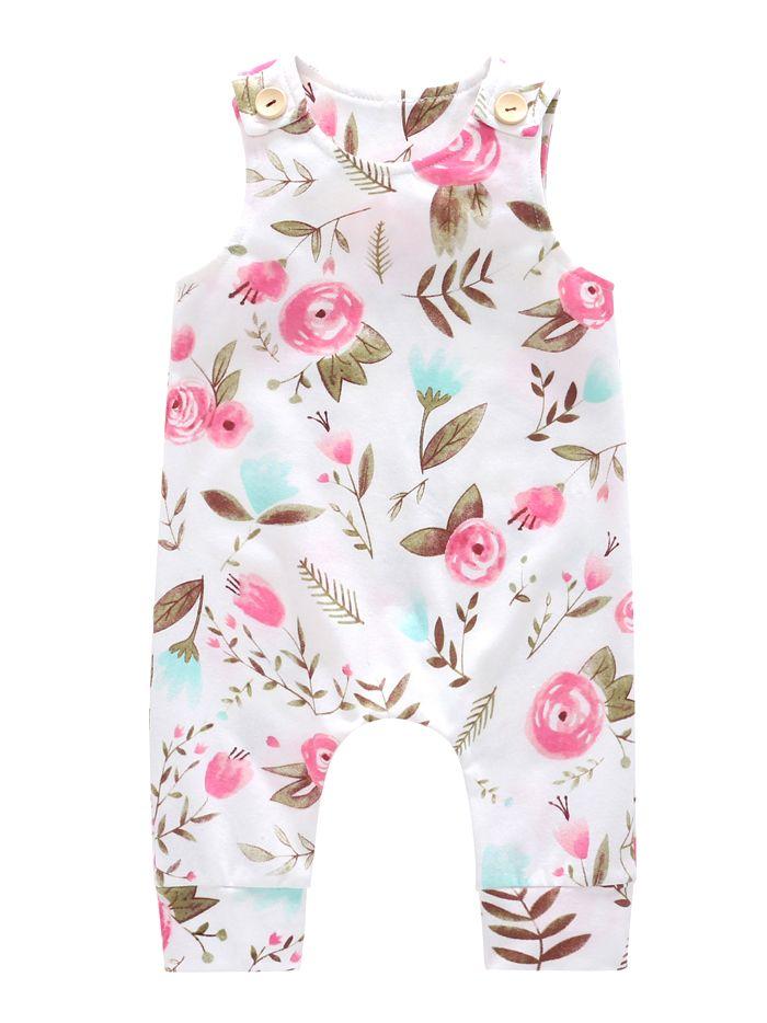 Flower Sleeveless Baby Girl Summer  Jumpsuit - dianjiang-