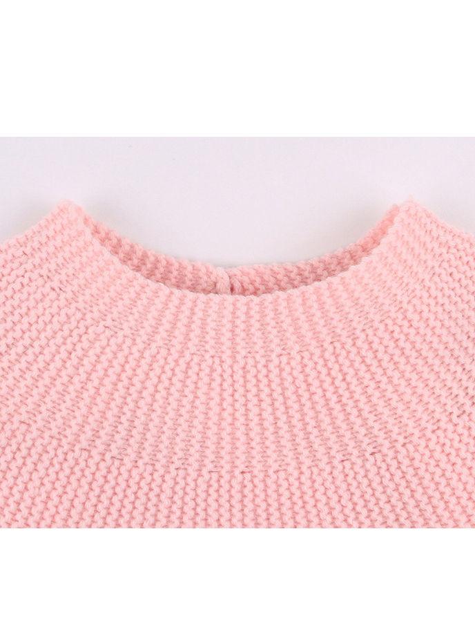 Stylish Solid Color Knitted Sweater - dianjiang-