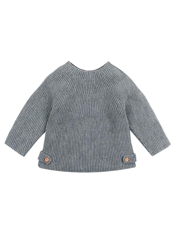 Stylish Solid Color Knitted Sweater - dianjiang-