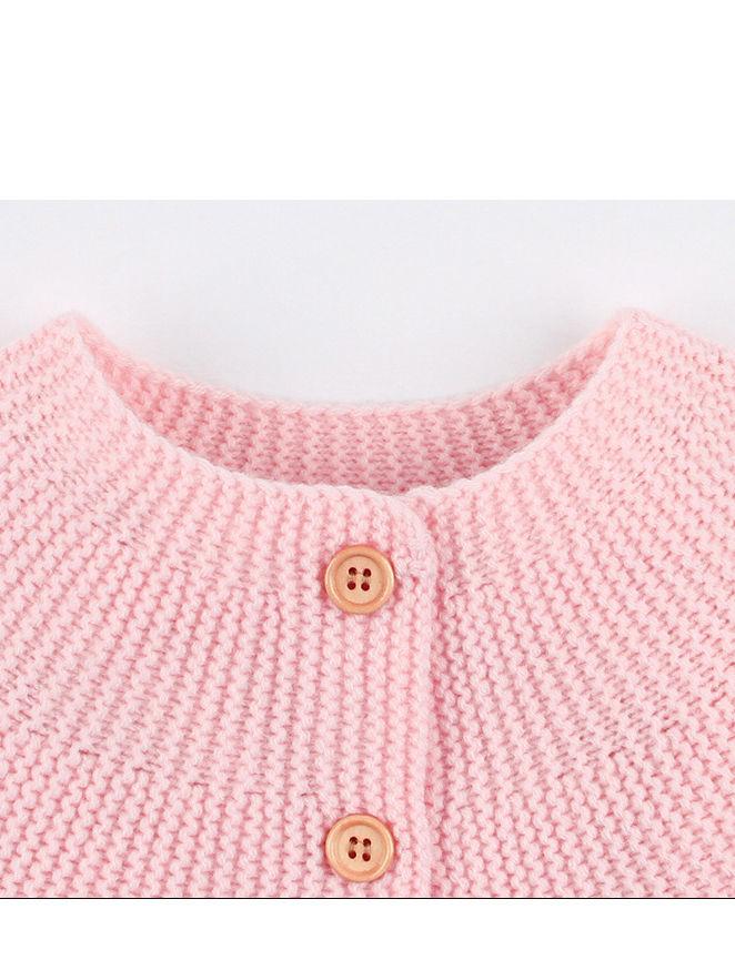 Solid Color Spanish Style Clothes Baby Girls Knitted Cardigan - dianjiang-