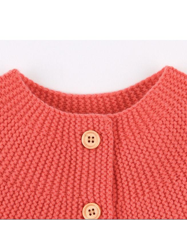 Solid Color Spanish Style Clothes Baby Girls Knitted Cardigan - dianjiang-