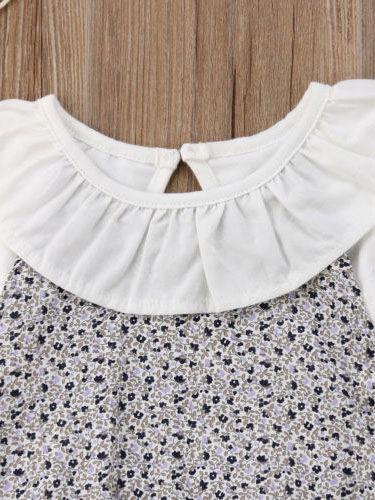 Ruffle Collar Infant Girl Romper Spring Onesie - dianjiang-