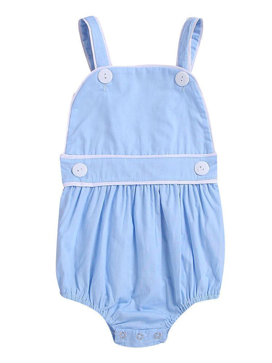 Summer Spanish Style Toddler Kids Suspender Blue/Pink Romper - dianjiang-