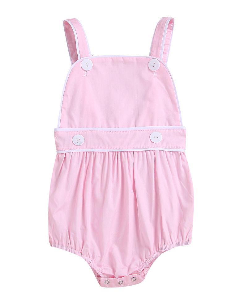 Summer Spanish Style Toddler Kids Suspender Blue/Pink Romper - dianjiang-