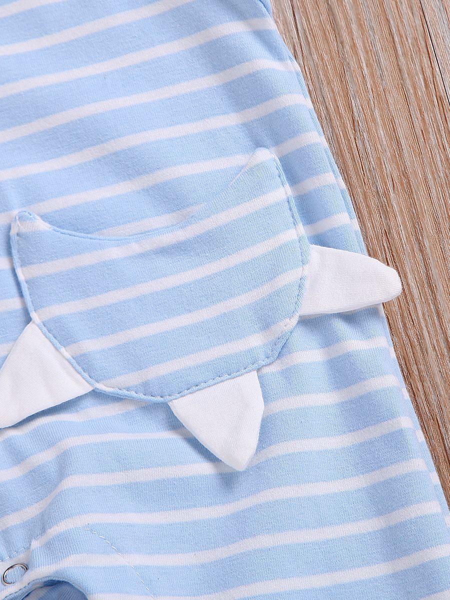 Cartoon Playsuit Animal Striped Short-sleeved Overalls - dianjiang-