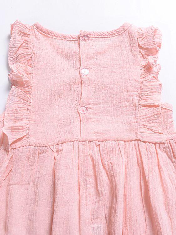 Solid Color Onesie Ruffle Baby Jumpsuit Overalls - dianjiang-