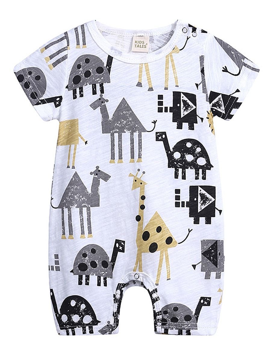 Summer Cute Onesie Newborn Baby Cartoon Bodysuit Romper - dianjiang-