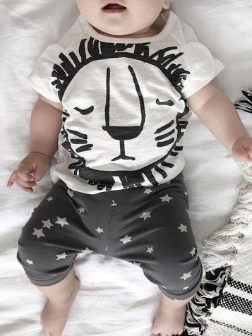 2-Piece Baby Boys Girls Summer Clothes Outfits Sets Lion Print T-shirt and Pants - dianjiang-