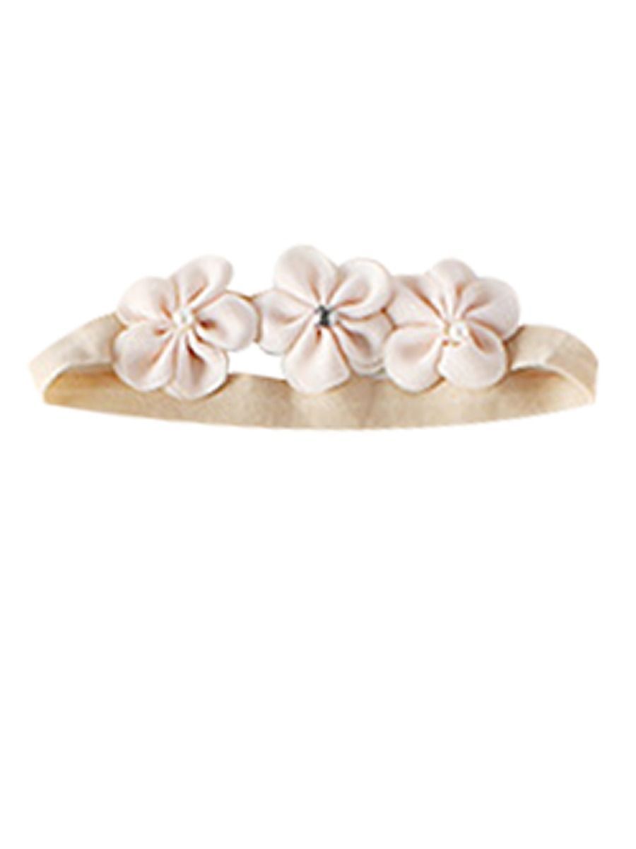 Flower Polyester Trimmed Headband Baby Girls - dianjiang-