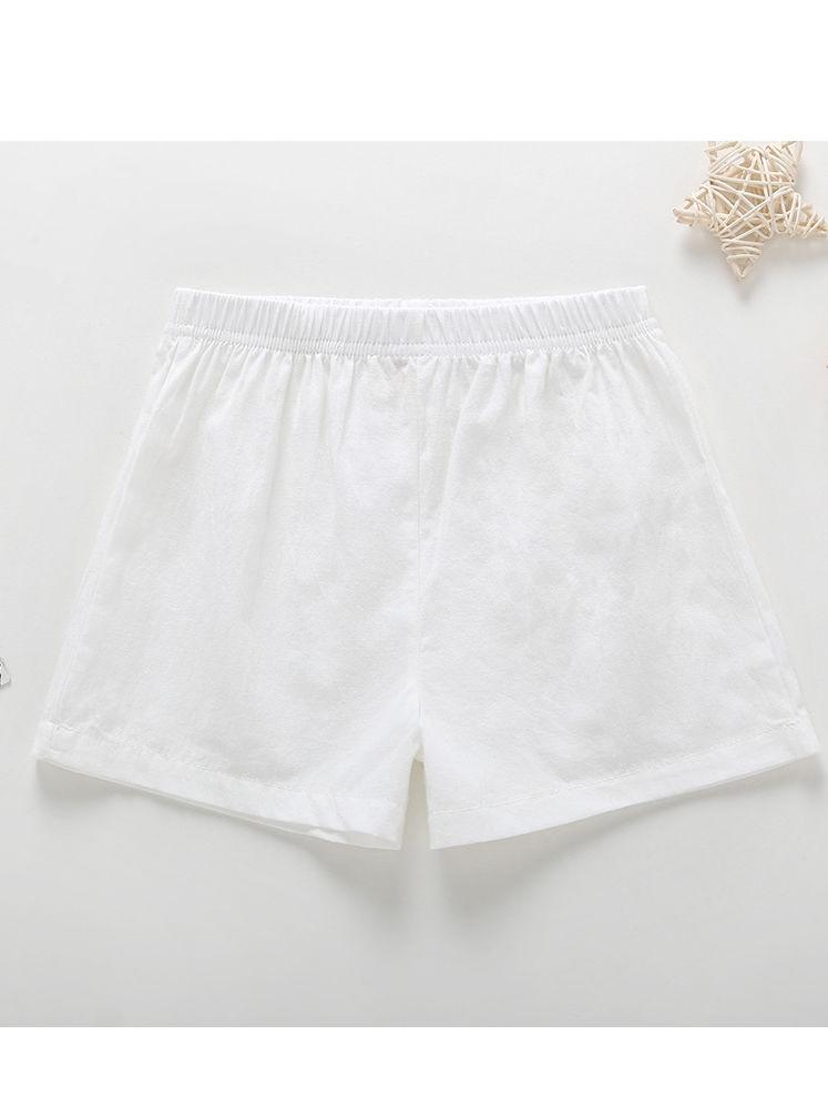 2-Piece Outfits Little Girl Leaf Print Suspender Top+White Short Pants - dianjiang-