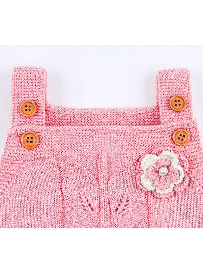 Flower Leaf Crochet Onesie Baby Knit Bodysuit crochet romper - dianjiang-