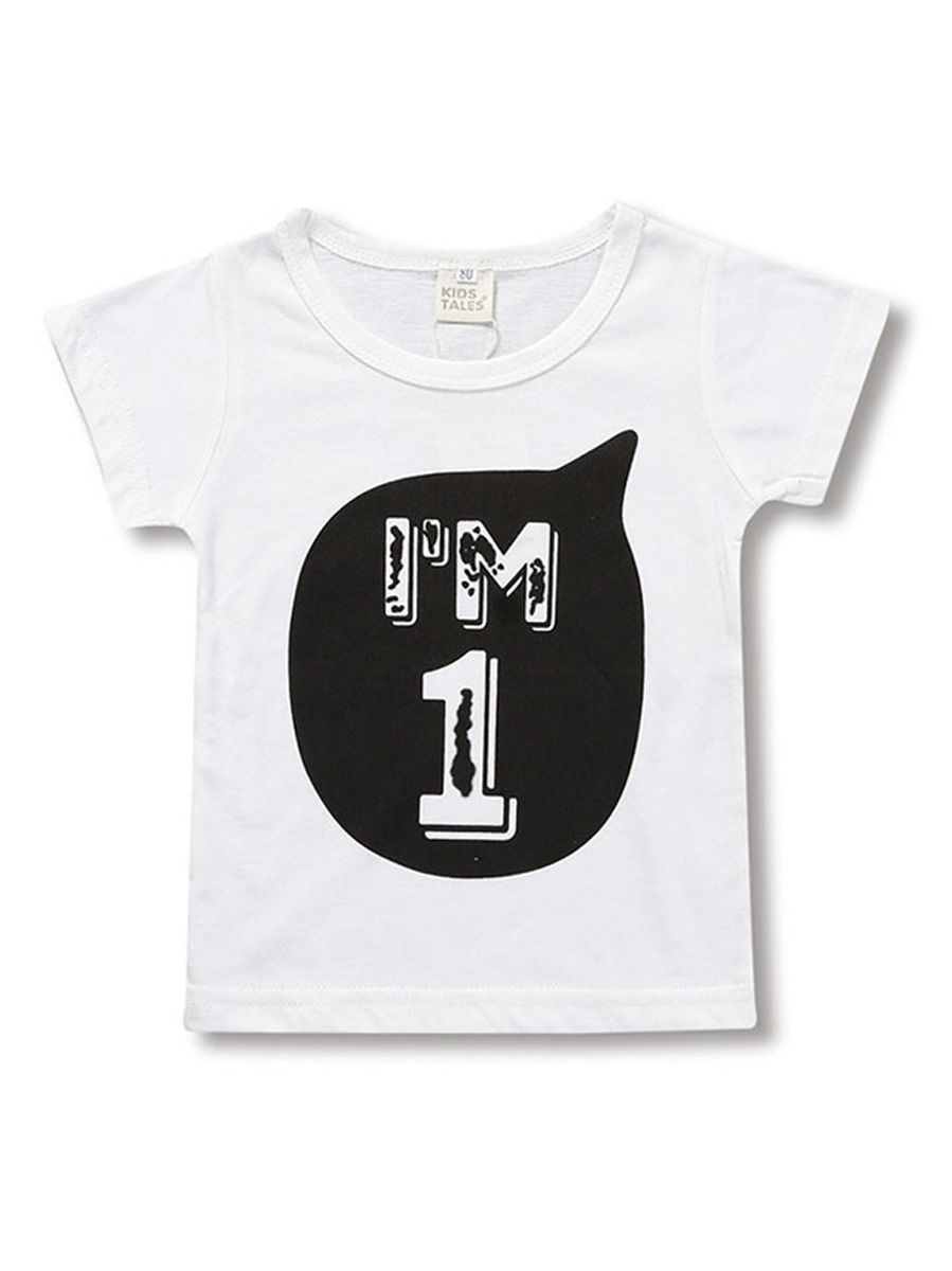 Baby Little Kids Number Print Boys T-shirt Summer - dianjiang-