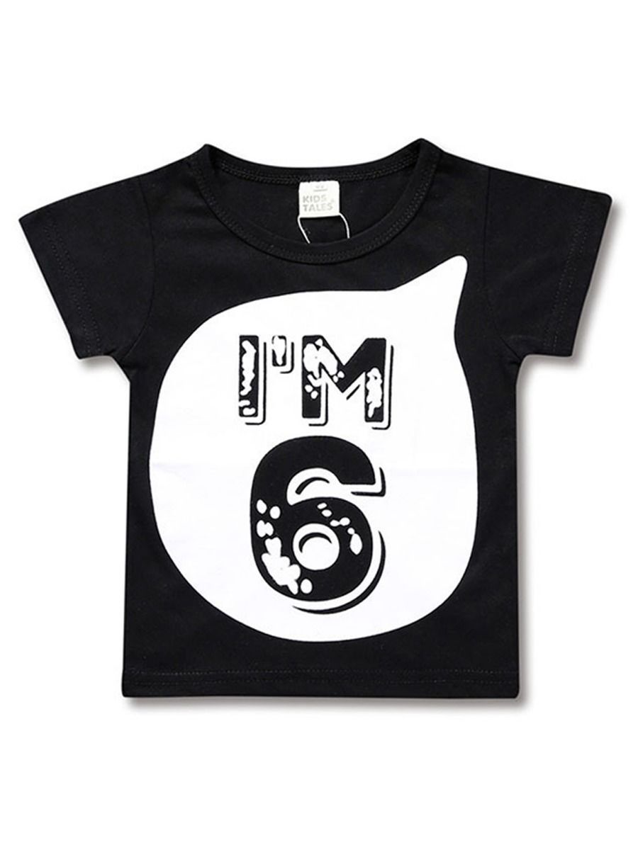 Baby Little Kids Number Print Boys T-shirt Summer - dianjiang-