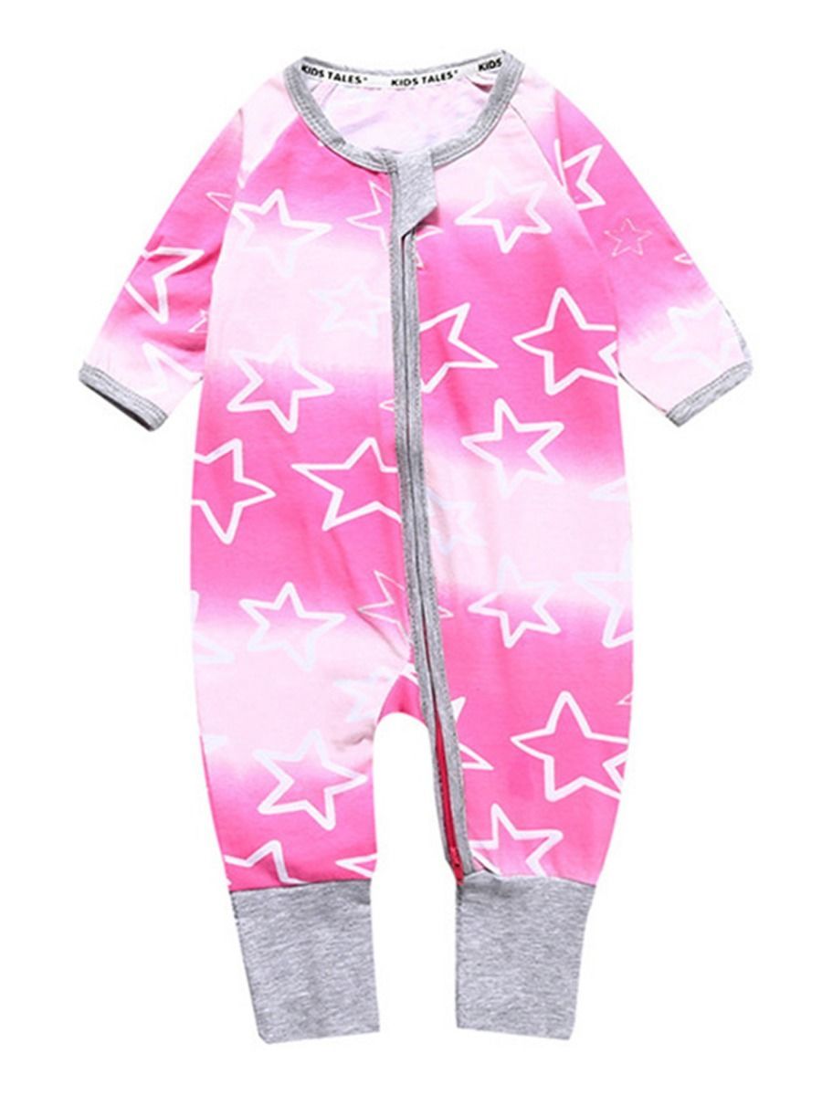 Spring Autumn Infant Boys Girl Printed Zip Overalls - dianjiang-