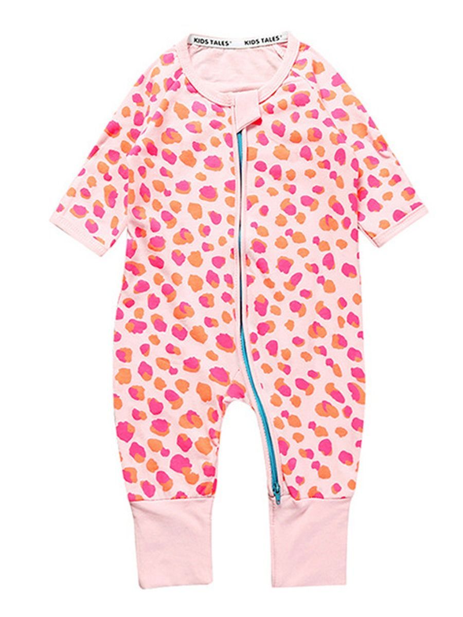 Infant Boys Girl Cartoon Printed Zip Romper Overalls - dianjiang-