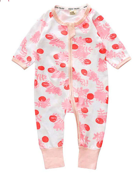 Spring Stylish Baby Boys Girl Printed Zip Sleepsuit Wholesale Overall - dianjiang-