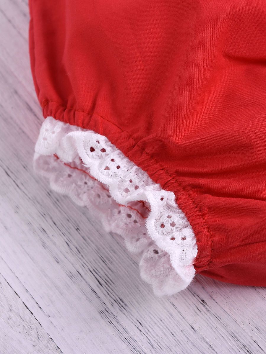 2-Piece Baby Girl Suspender Dress + Lace Bread Pants - dianjiang-