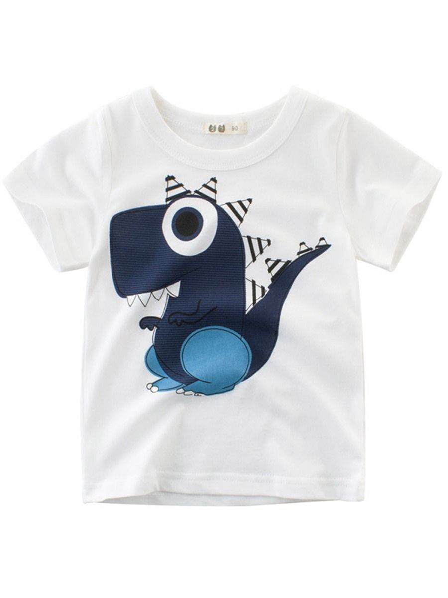 Adorable Cartoon Dinosaur Boys T-shirt - dianjiang-