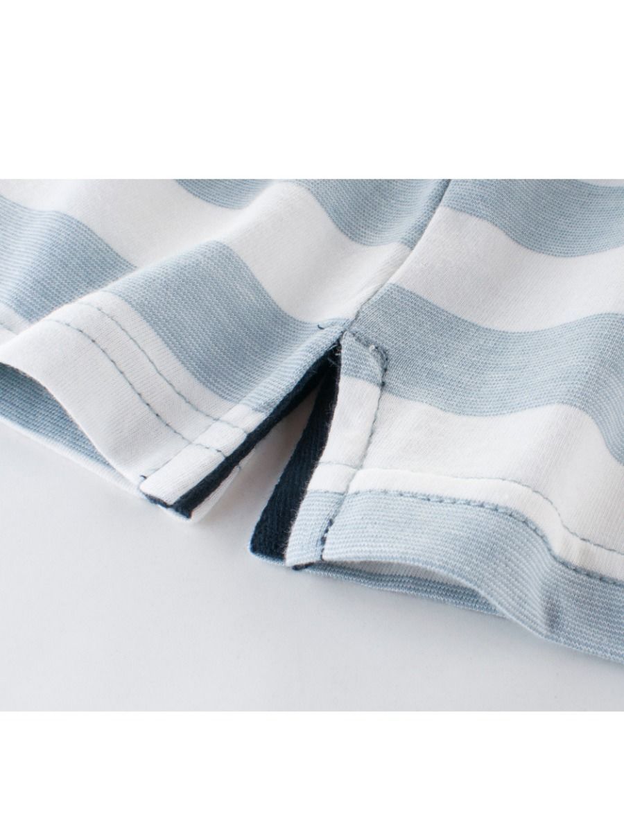 Stripe Casual T-shirt For Toddler Big Boy - dianjiang-