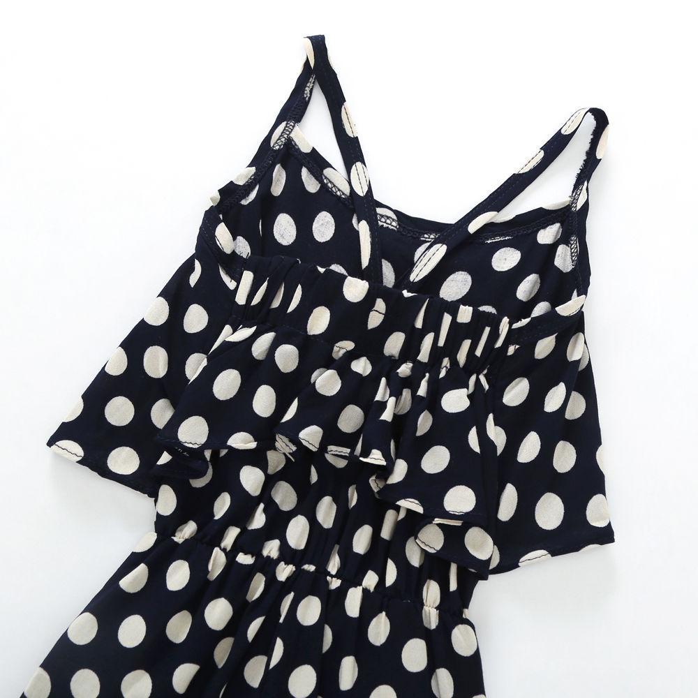 Big Girl Fashion Polka Dots /Love Heart Print Jumpsuit Matching Headband - dianjiang-