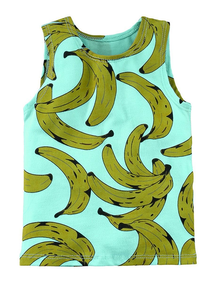 4 Kinds Unisex Baby Clothes Printed Cotton Blend Tank Top - dianjiang-